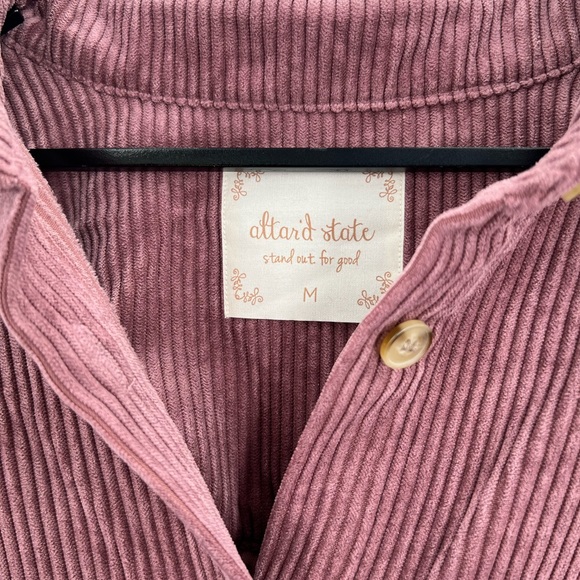 Altar’d State Oversized Corduroy Button Down Shirt Shacket - Picture 5 of 7